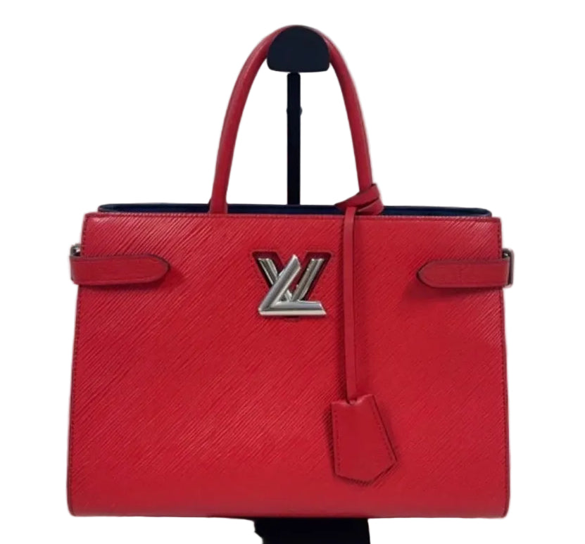 Louis Vuitton Coquelicot Epi Leather Twist Tote Bag