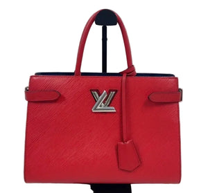 Louis Vuitton Coquelicot Epi Leather Twist Tote Bag
