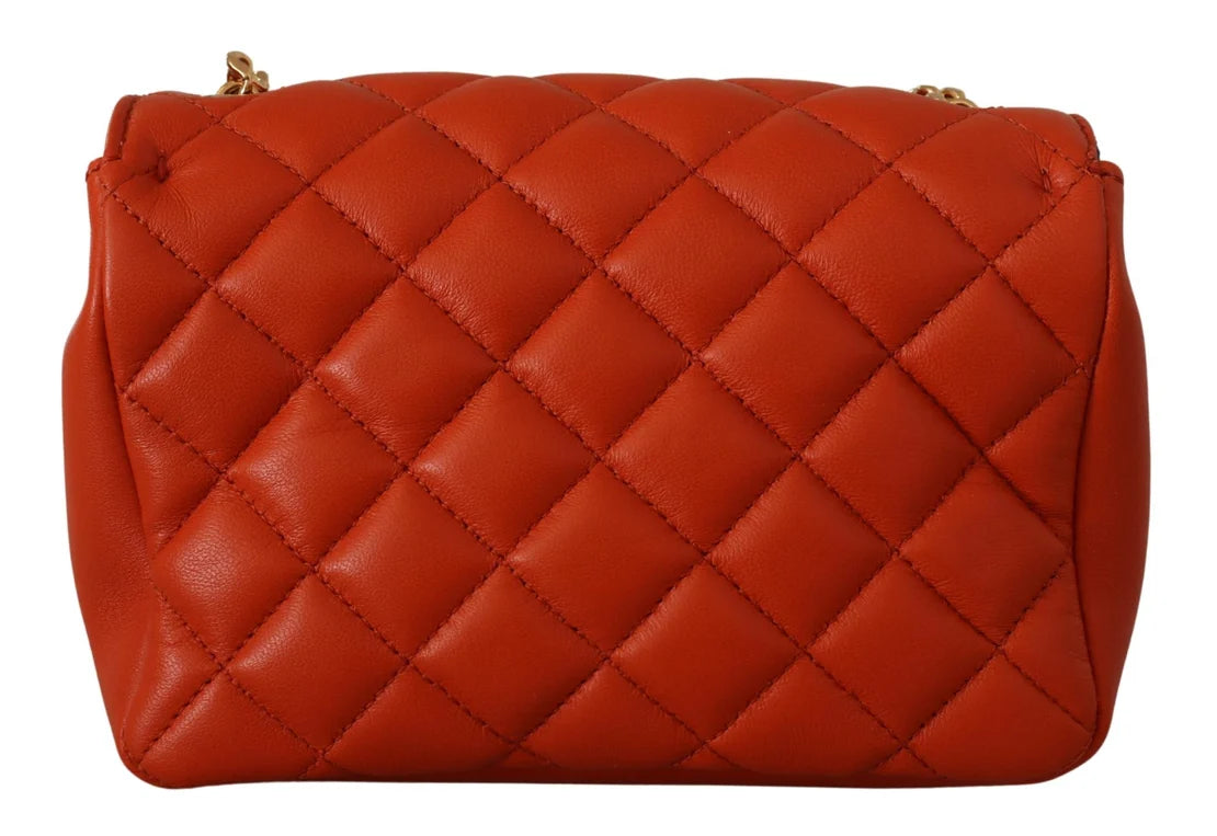 Versace Medusa Quilted Leather Chain Crossbody Bag – Orange - additional view 3