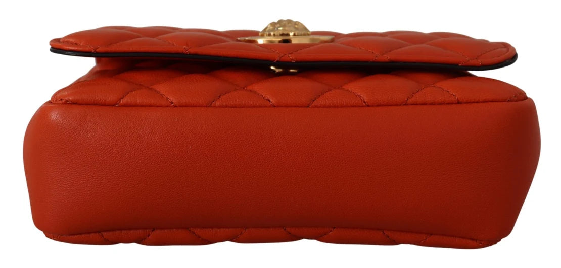 Versace Medusa Quilted Leather Chain Crossbody Bag – Orange - additional view 6