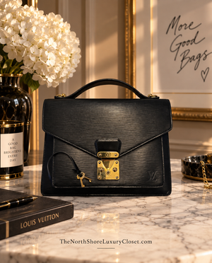 Louis Vuitton Vintage Epi Leather Monceau 28 Top Handle Bag – Black