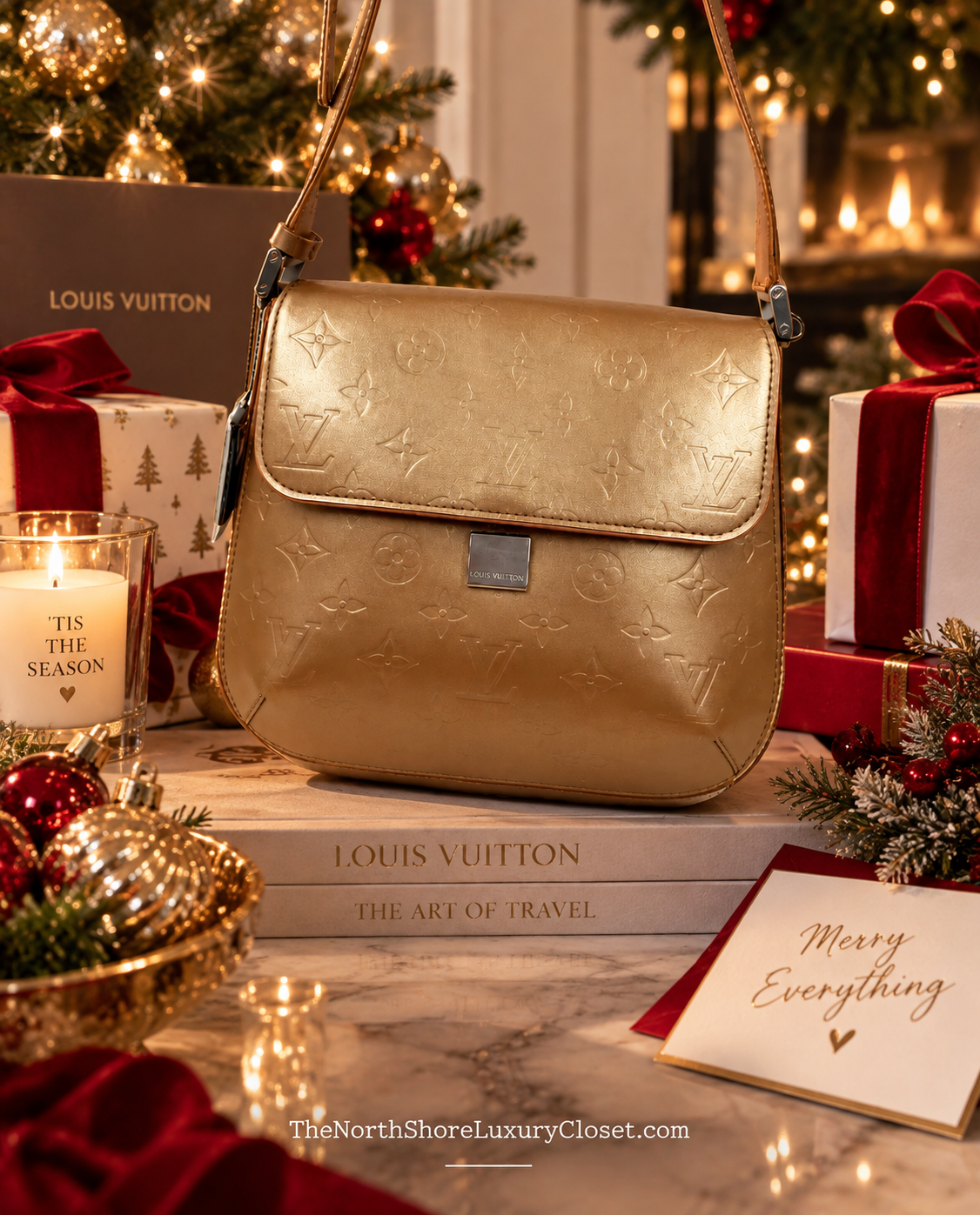 2003 Vintage Y2K Louis Vuitton Webster Street – Metallic Gold