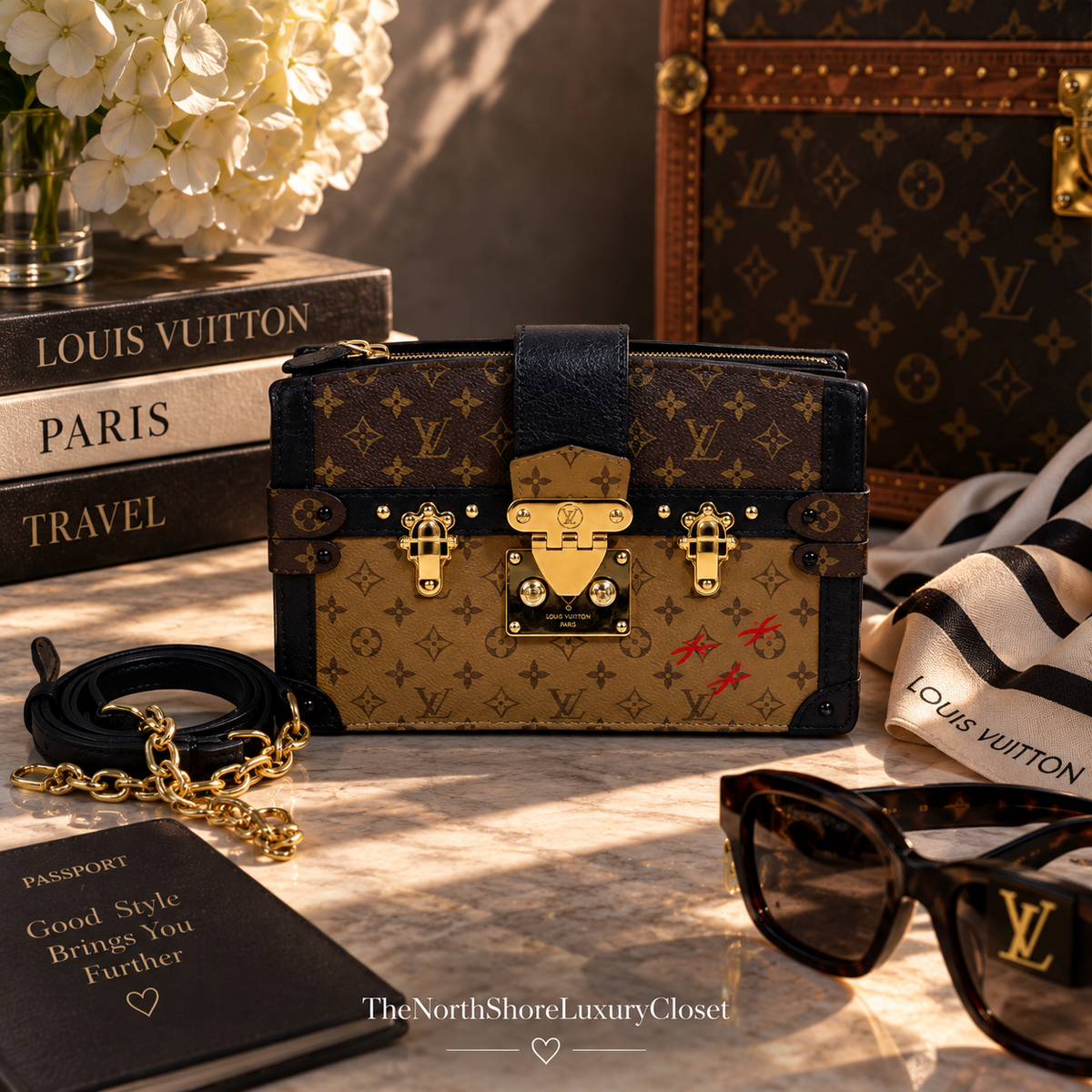 Louis Vuitton Monogram Reverse Trunk Clutch M43596 - Excellent