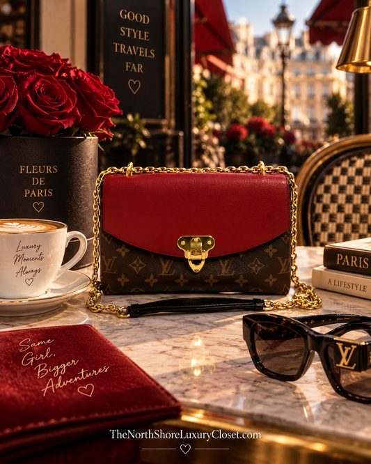 Louis Vuitton Saint-Placide Monogram Canvas Crossbody Bag – Cerise Red Excellent