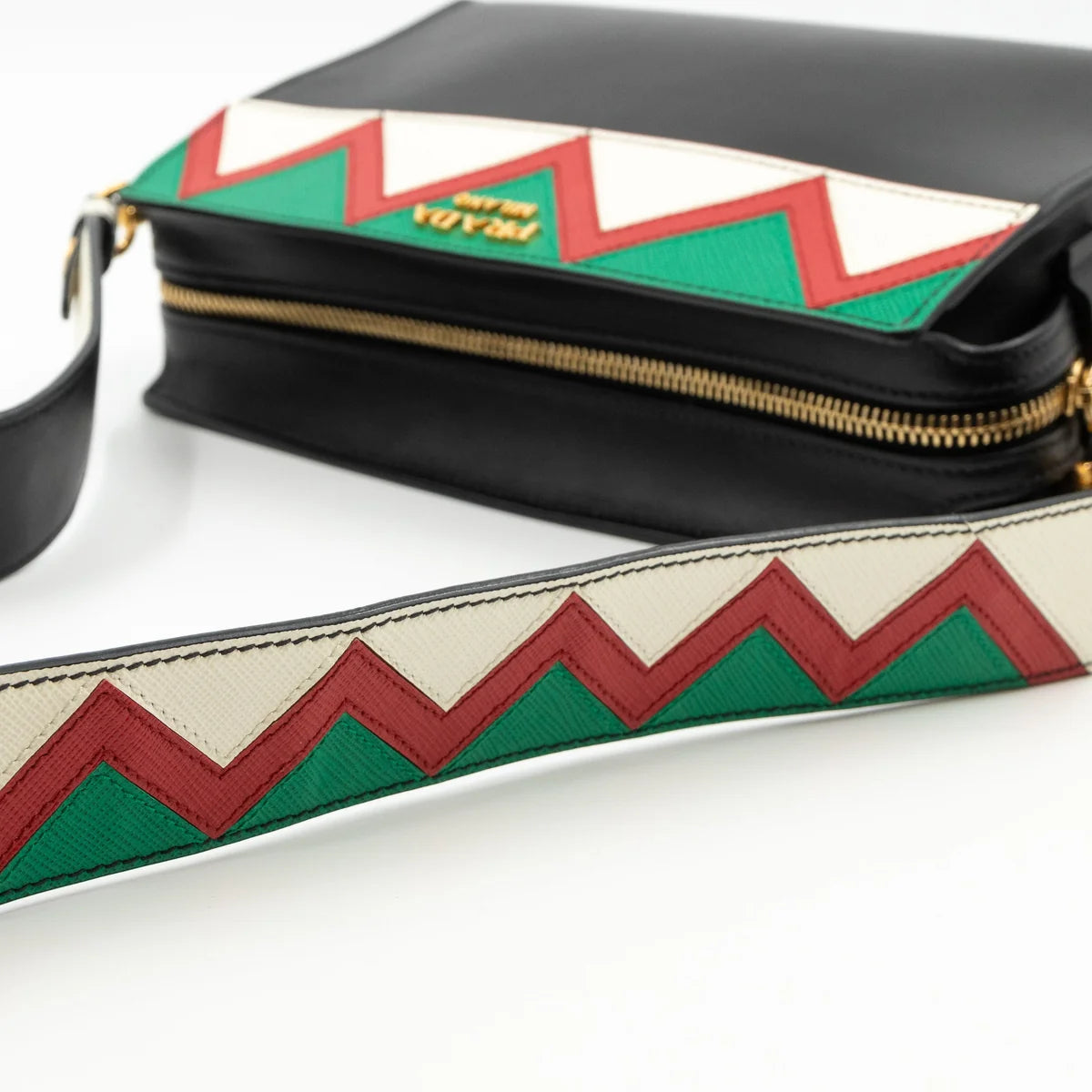 Prada Esplanade Greche Colorblock Leather Crossbody Bag - additional view 8