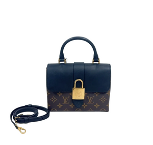 Louis Vuitton Locky BB Monogram Canvas & Black Leather Top Handle Crossbody Bag