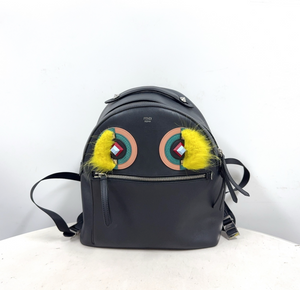 Fendi Hypnoteyes Monster Eyes Large Backpack – Black Leather & Multicolor