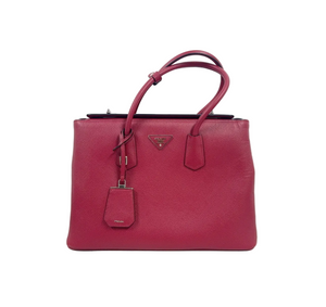Prada Saffiano Cuir Twin Tote Red