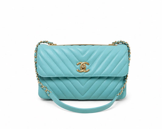 Chanel Trendy CC Flap Bag Chevron Lambskin Medium