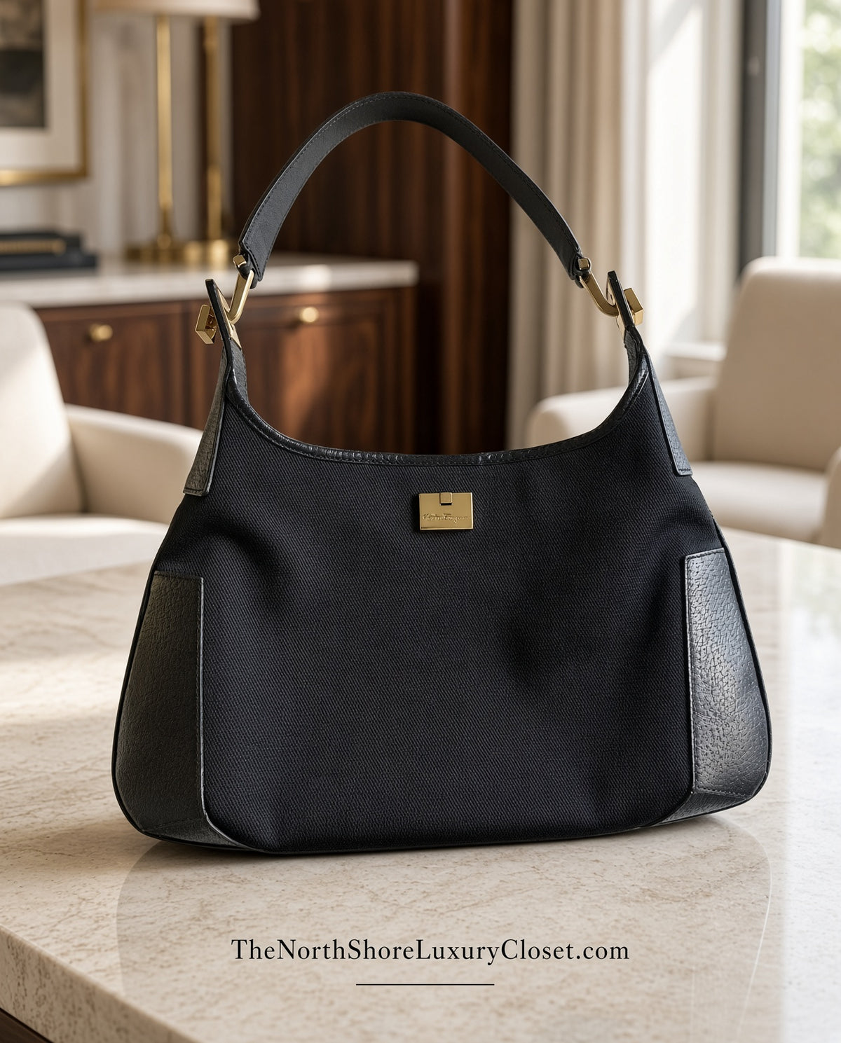 Ferragamo Black Shoulder Bag