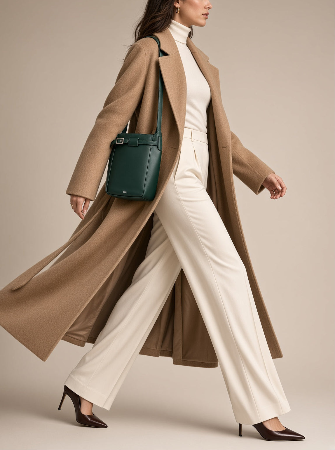 Celine Big Bag Bucket Lambskin Leather Bag - Forest Green