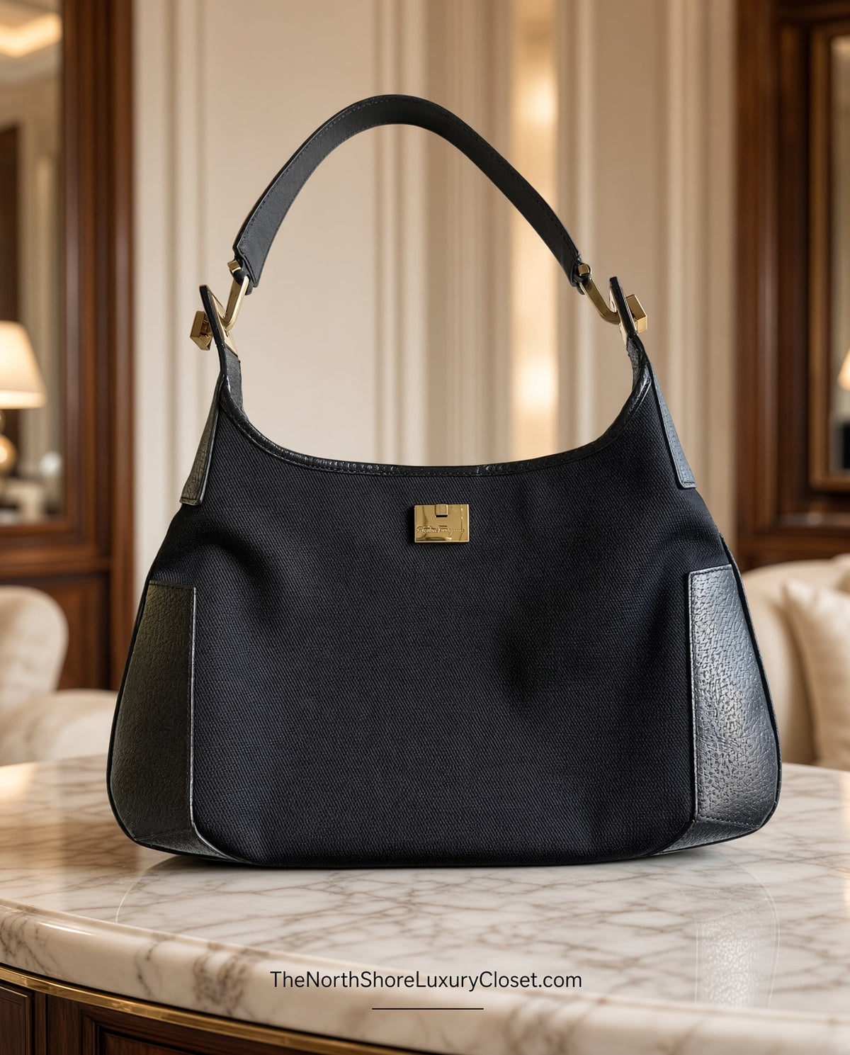 Ferragamo Black Shoulder Bag