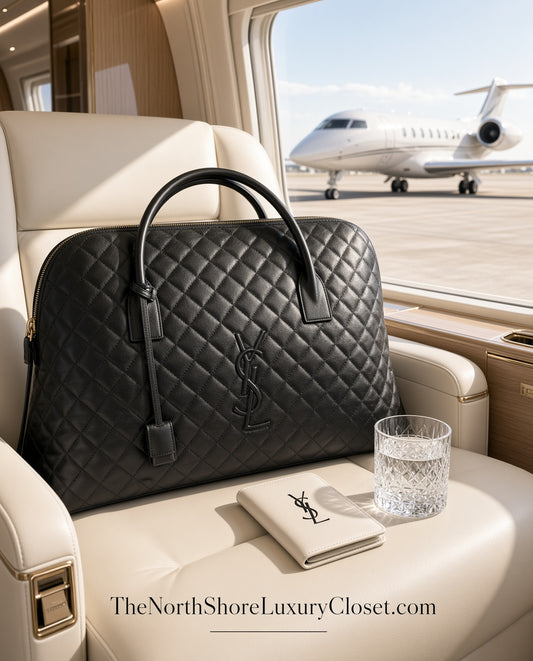 NWT Saint Laurent quilted calfskin leather ES Giant travel bag