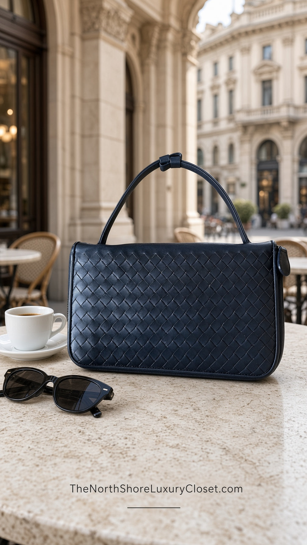 *New Pics* Bottega Veneta Intrecciato Convertible 2-Way Shoulder Bag / Clutch – Charcoal Dark Gray
