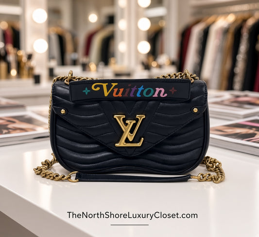 Louis Vuitton New Wave Chain Bag PM Black Quilted Leather