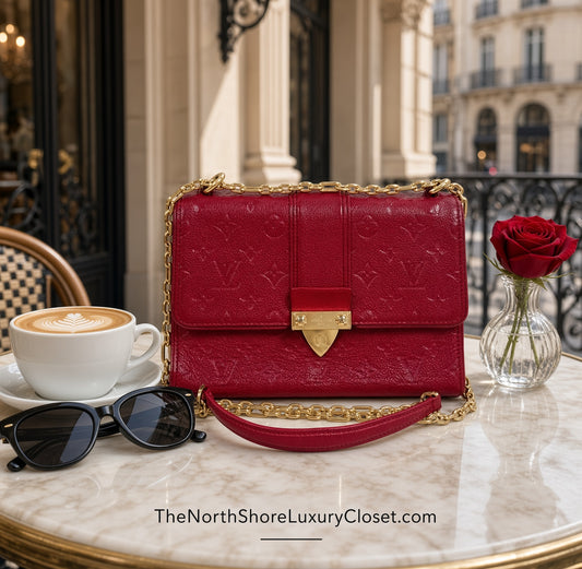 Louis Vuitton Scarlet Monogram Empreinte Leather Saint Sulpice PM bag