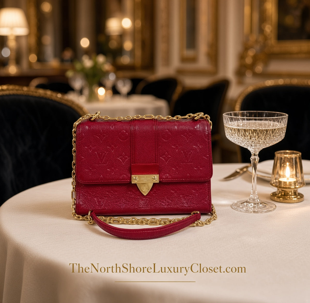 Louis Vuitton Scarlet Monogram Empreinte Leather Saint Sulpice PM bag