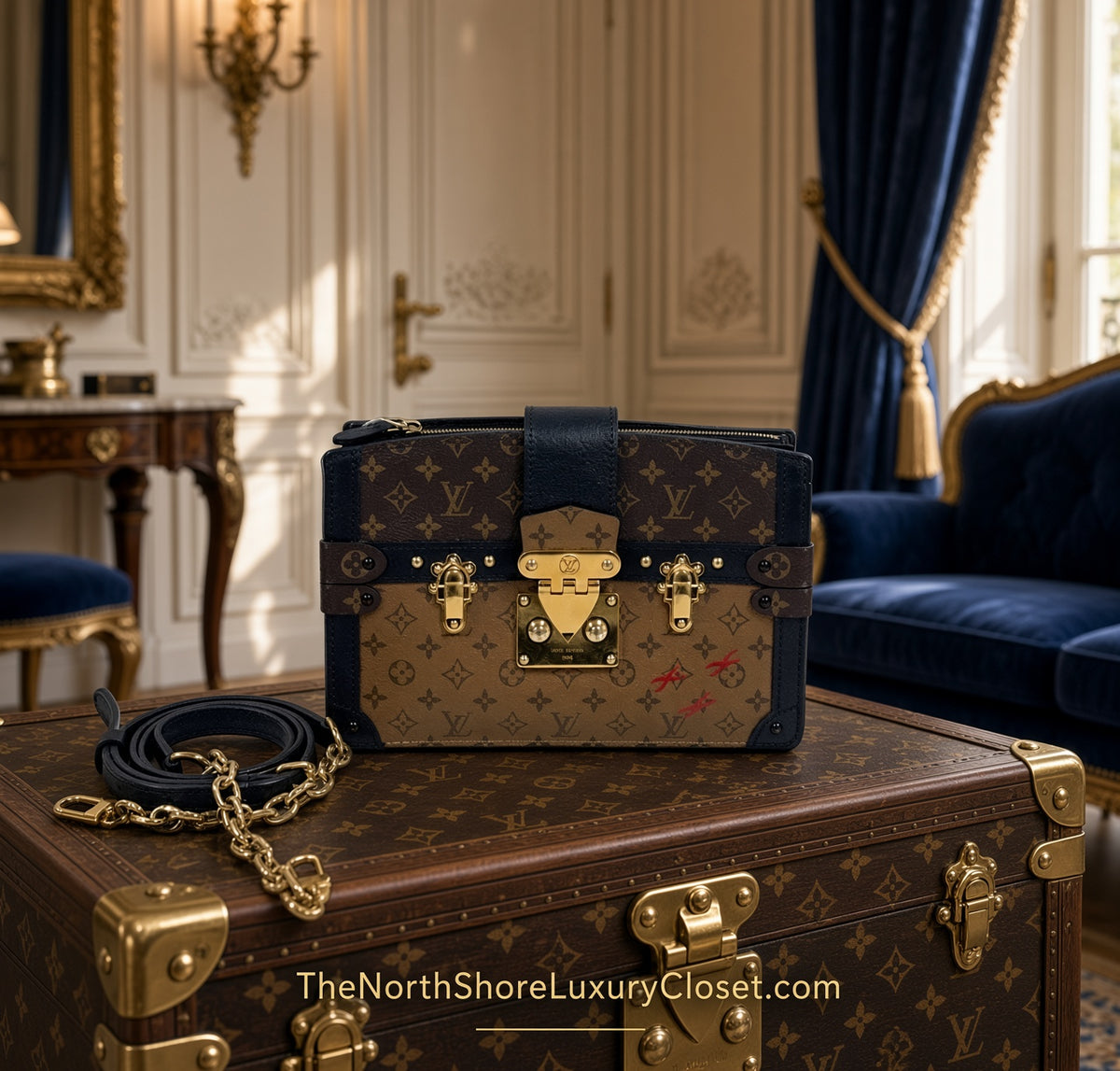 Louis Vuitton Monogram Reverse Trunk Clutch M43596 - Excellent