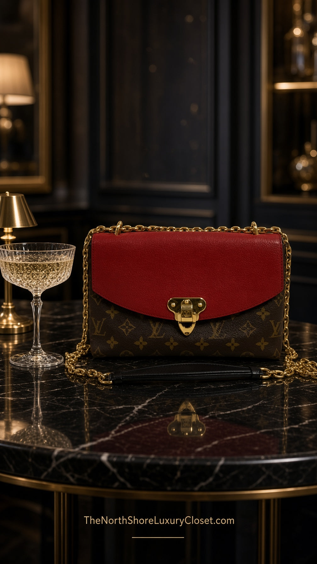 Louis Vuitton Saint-Placide Monogram Canvas Crossbody Bag – Cerise Red Excellent
