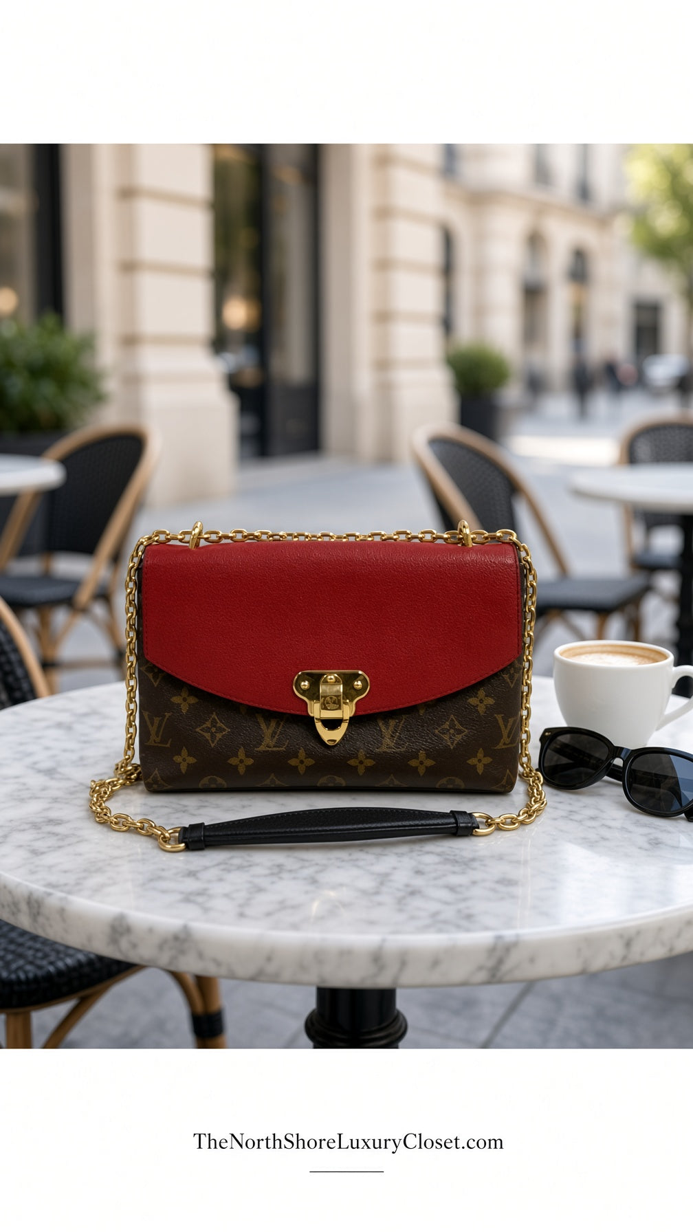 Louis Vuitton Saint-Placide Monogram Canvas Crossbody Bag – Cerise Red Excellent