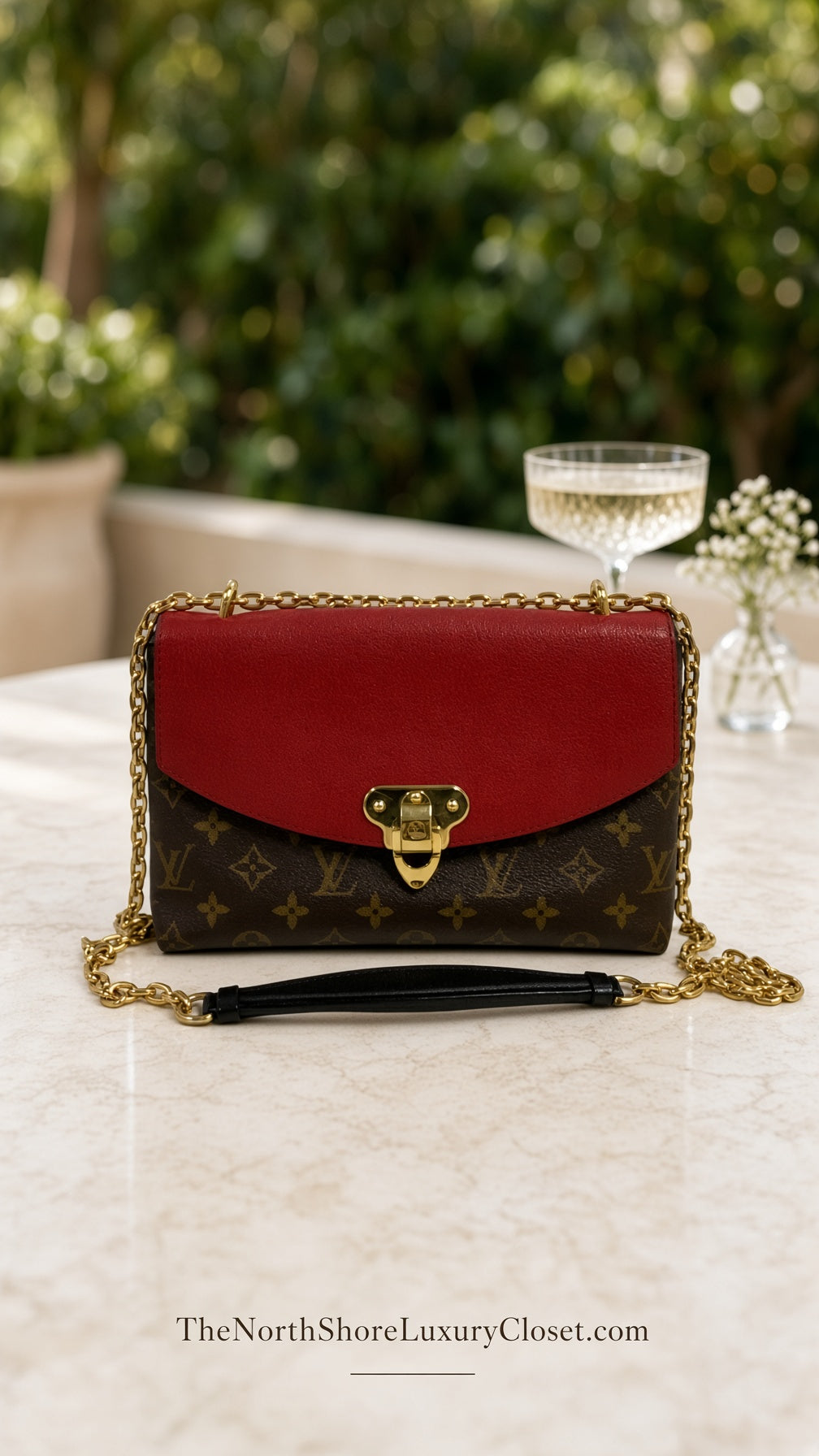 Louis Vuitton Saint-Placide Monogram Canvas Crossbody Bag – Cerise Red Excellent