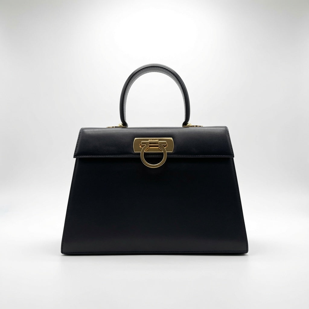 Vintage Salvatore Ferragamo Gancini Top Handle Bag