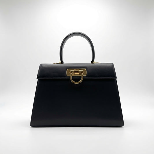 Vintage Salvatore Ferragamo Gancini Top Handle Bag