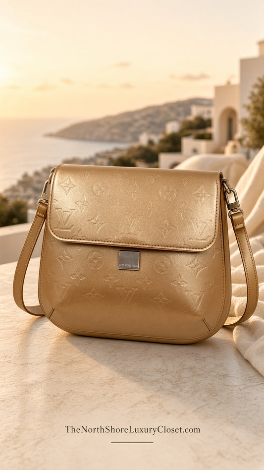 2003 Vintage Y2K Louis Vuitton Webster Street – Metallic Gold