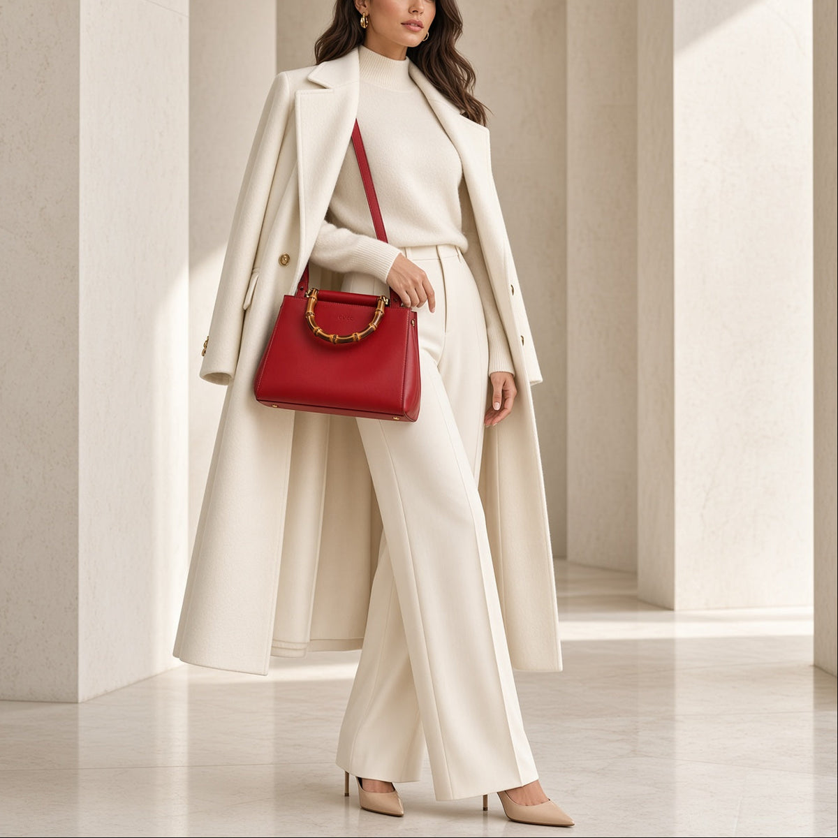 Gucci Bamboo Leather Top Handle Bag