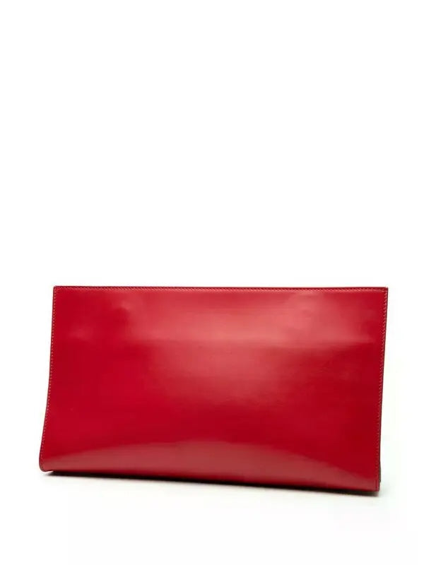Gucci Red Logo Leather Clutch - additional view 2
