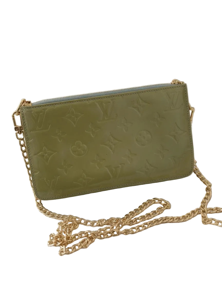 Louis Vuitton Pochette Lexington Green Vernis Monogram Leather