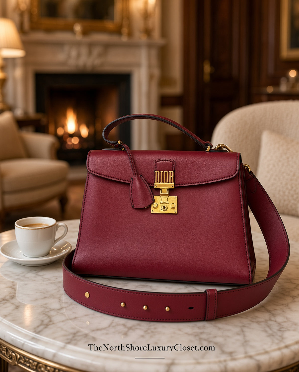 Christian Dior DiorAddict Top Handle Bag – Red Calfskin & Gold-Tone Hardware