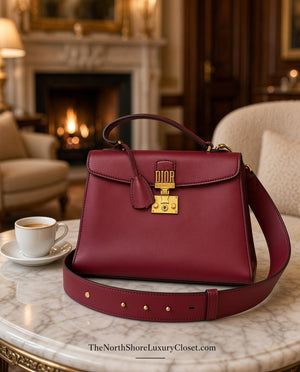 Christian Dior DiorAddict Top Handle Bag – Red Calfskin & Gold-Tone Hardware