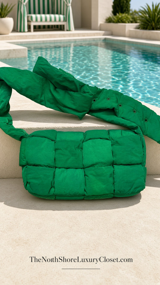 Bottega Veneta Nylon Green Bag