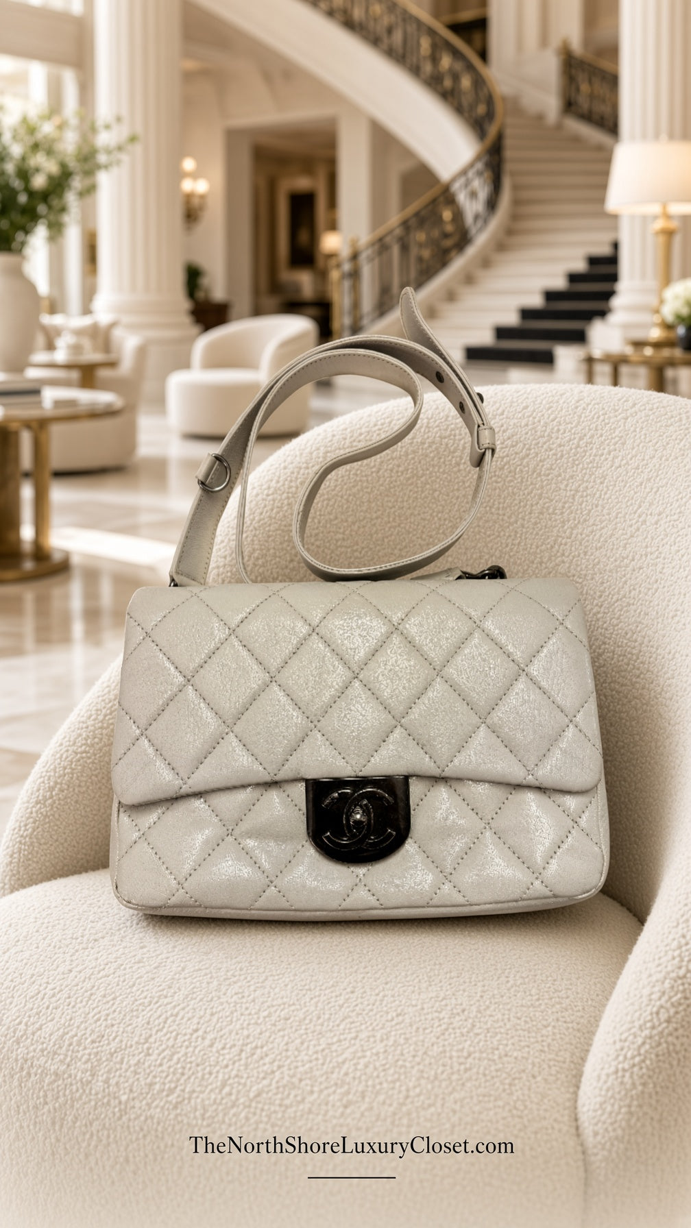 Chanel - RARE - Chanel Quilted Leather & Ruthenium Hardware