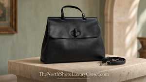 Gucci Cellarius Calfskin Large Bamboo Top Handle Bag