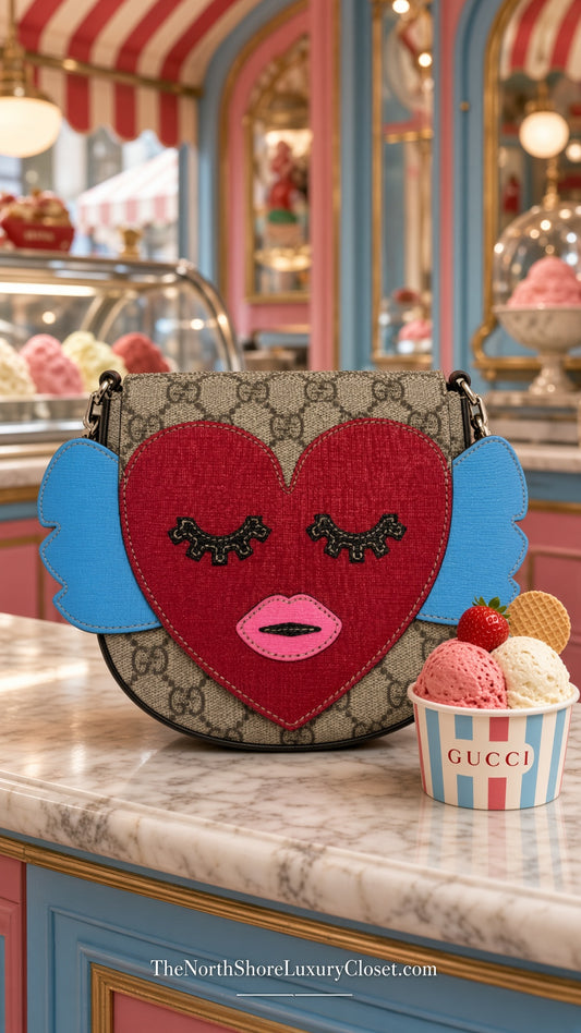 Gucci Supreme Winged Heart Bag