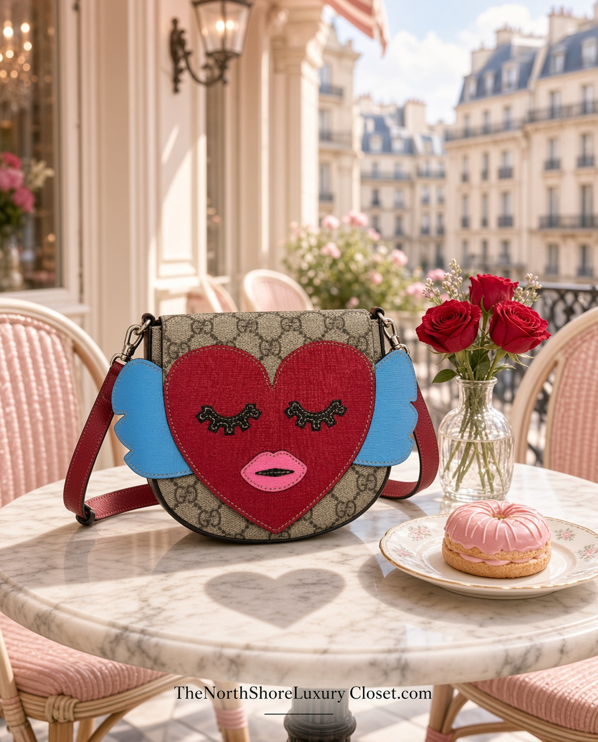 Gucci Supreme Winged Heart Bag