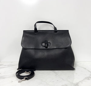 Gucci Cellarius Calfskin Large Bamboo Top Handle Bag