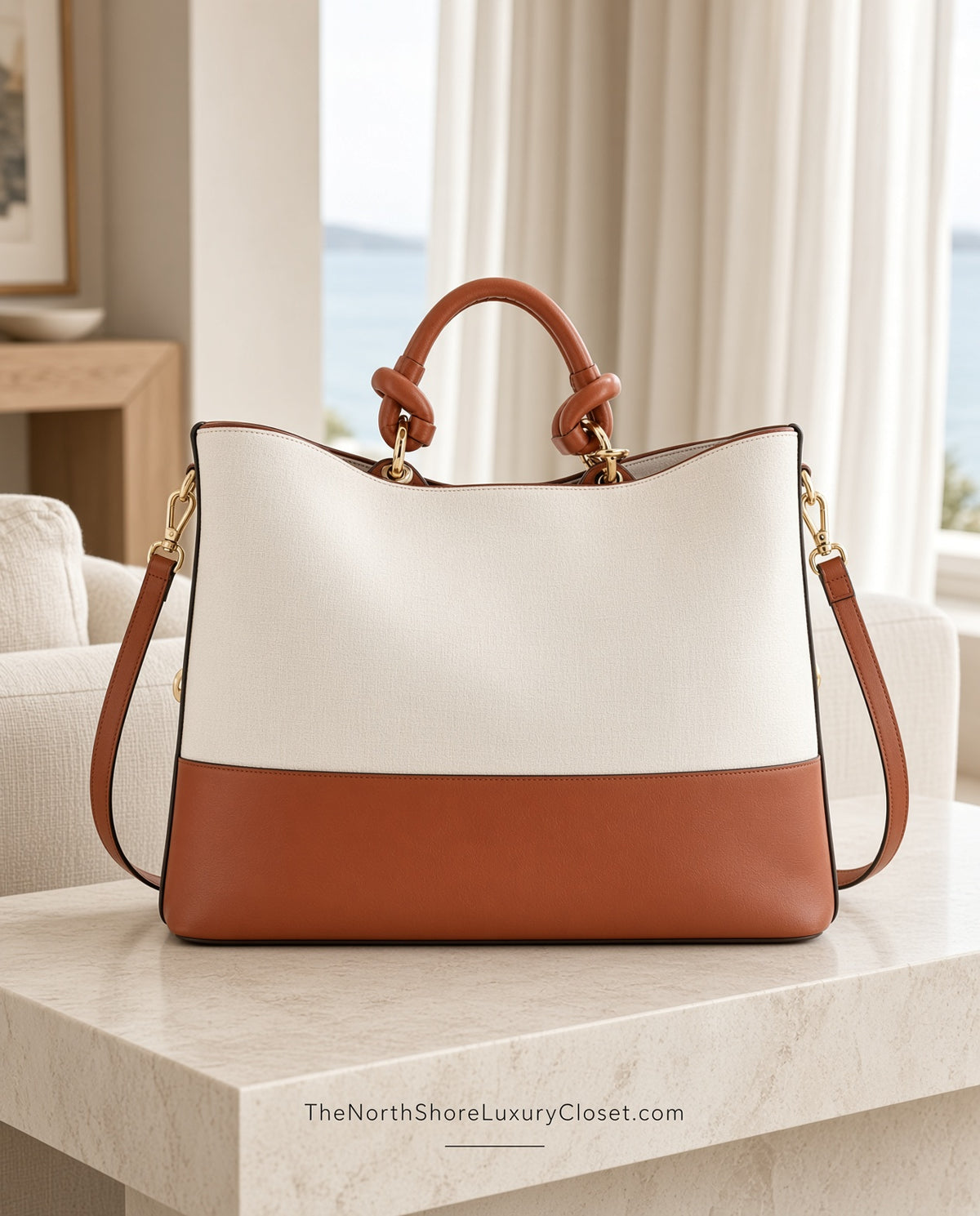 Salvatore Ferragamo Glam Tote Bag Canvas and Leather