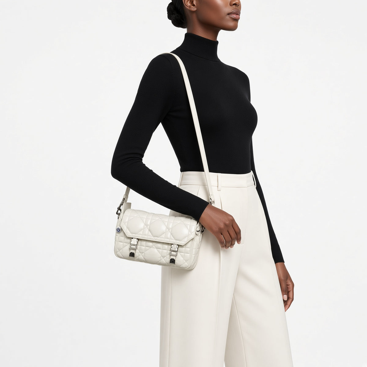 Christian Dior White Diorcamp Shoulder Bag