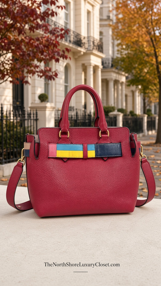 Burberry "The Belt" Tote Bag Red