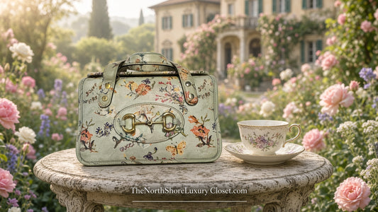 Gucci Horsebit 1955 Floral leather handbag