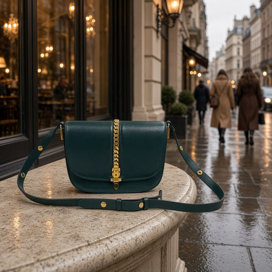Gucci Sylvie 1969 Shoulder Bag – Dark Green Leather
