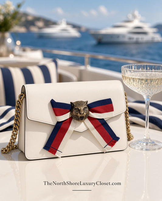 Gucci Nappa Leather Tiger Shoulder Bag