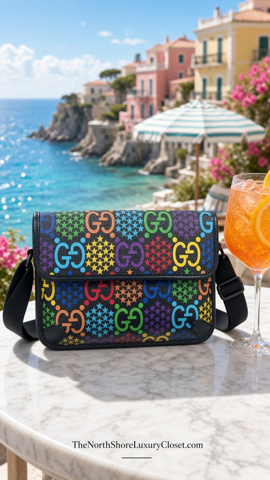 Gucci Psychedelic Print GG Coated Canvas Belt Bag