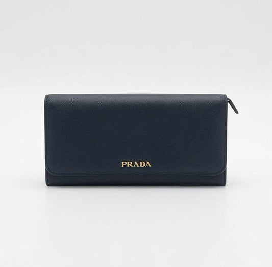 Prada Saffiano Leather Continental Flap Wallet