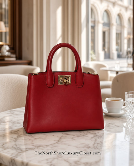 Salvatore Ferragamo Red Studio Mini Bag