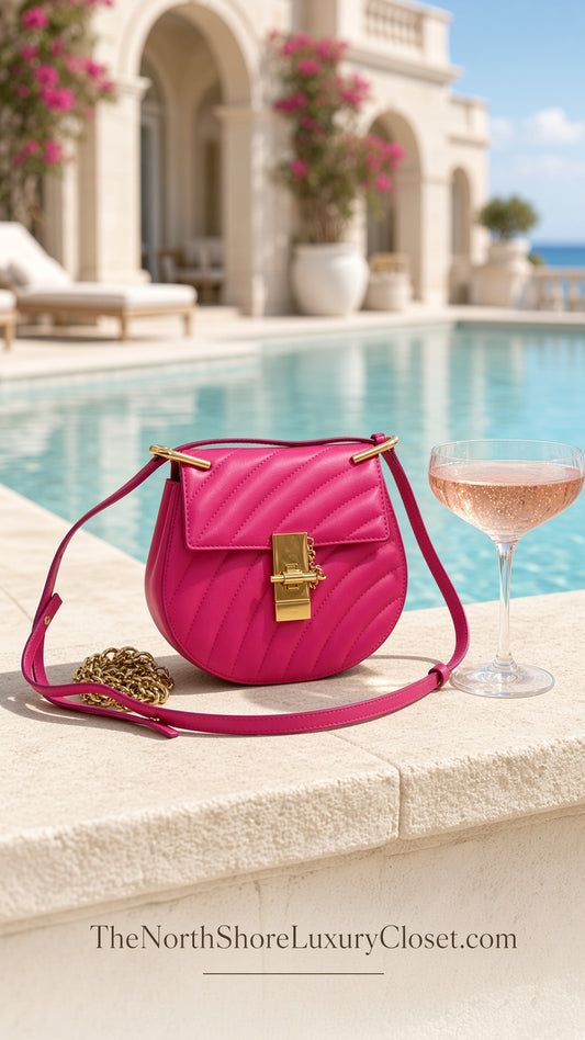 Chloé Drew Bijou Convertible 2-Way Quilted Shoulder & Crossbody Mini Bag – Fuchsia Pink