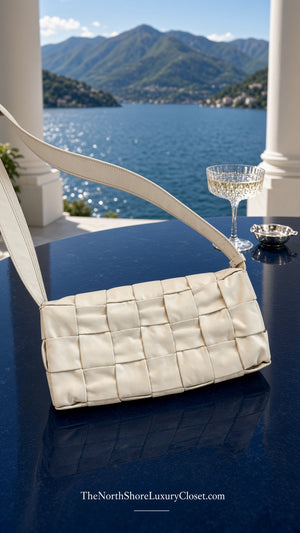 Bottega Veneta Padded Cassette Shoulder Bag – Ivory Leather